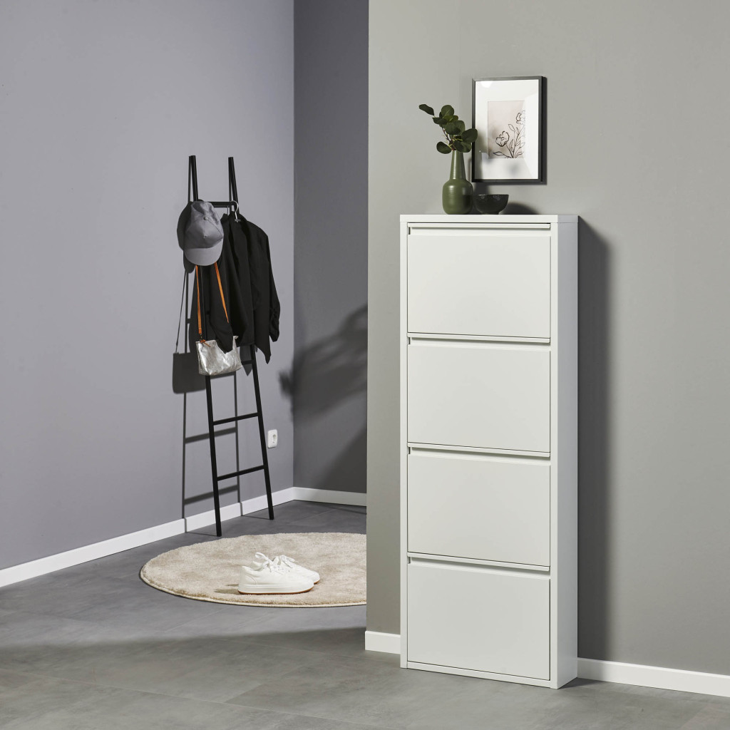 Schuhkipper Barnebas 2 - mit 4 Klappe - Metall weiß 