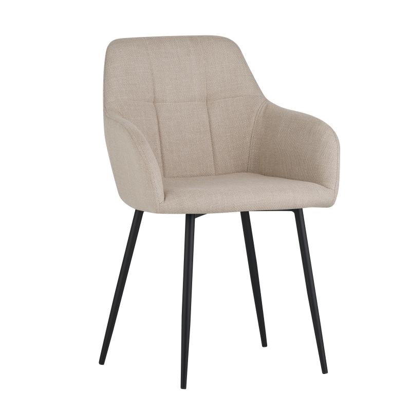 Armlehnstuhl Myrtle - Webstoff Beige - belastbar bis 120 kg